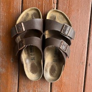 Birkenstock Dark Brown Slide Sandals